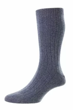 Pantherella WADDINGTON SOCK CASHMERE CHARCOAL CHINE