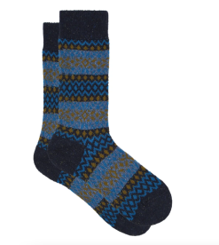 Pantherella FELLCROFT SOCK NVY DEN FLECK