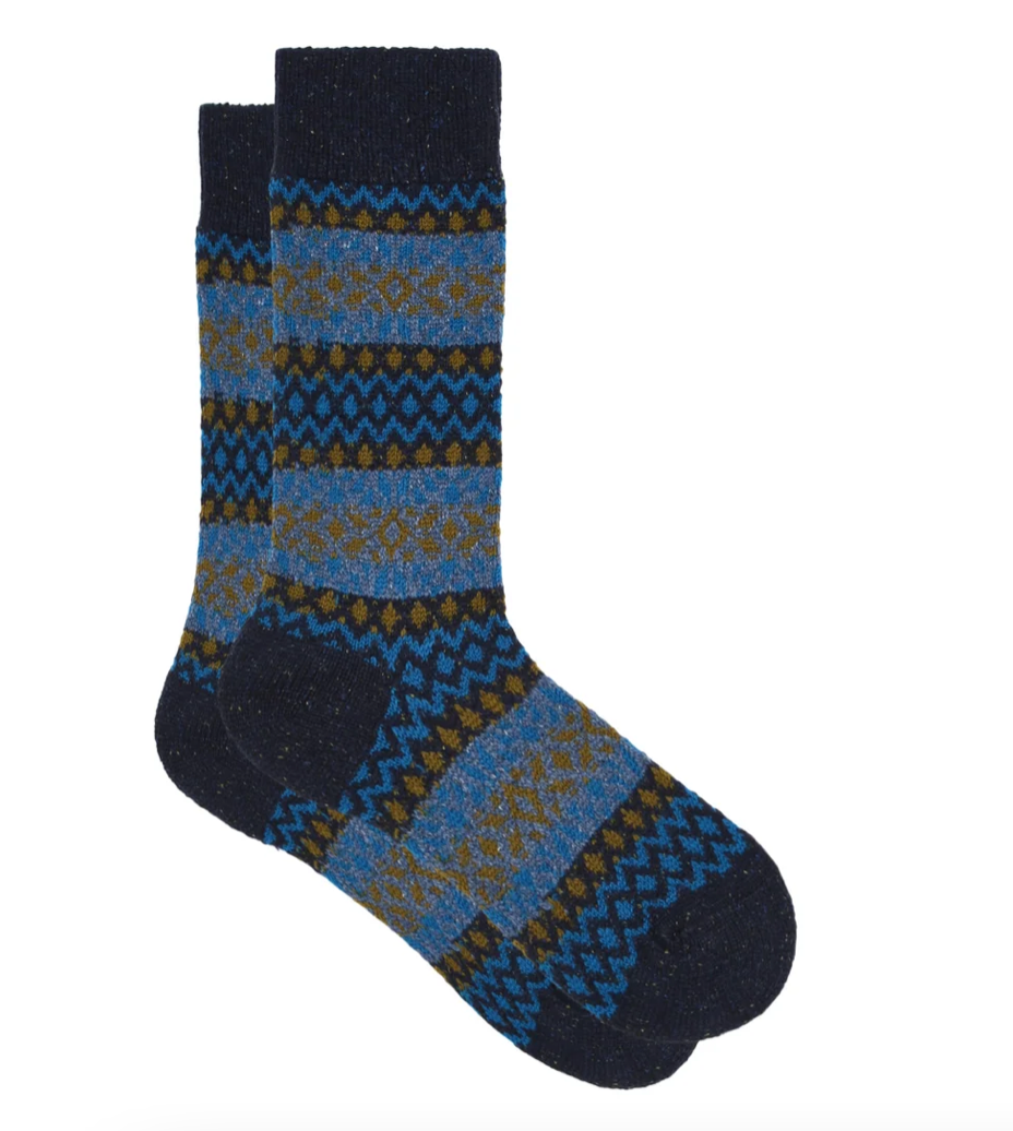 Pantherella FELLCROFT SOCK NVY DEN FLECK 1 Pantherella FELLCROFT SOCK NVY DEN FLECK