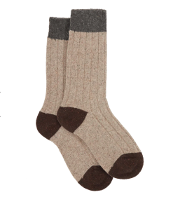 Pantherella THORNHAM SOCK NAT / BROWN FLECK