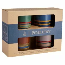 PENDLETON 12oz CERAMIC MUG SET CAMP STRIPE