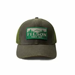 FILSON MESH LOGGER CAP OTTER GREEN